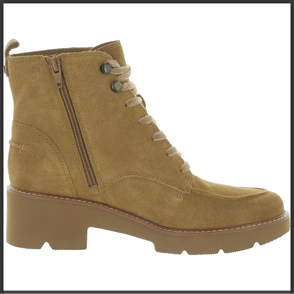 Naturalizer Dara bootie golden caramel suede size 10 EUC w box
